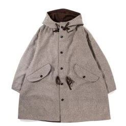 MONITALY CZECH COAT WOOL FLANNEL DARK BEIGE