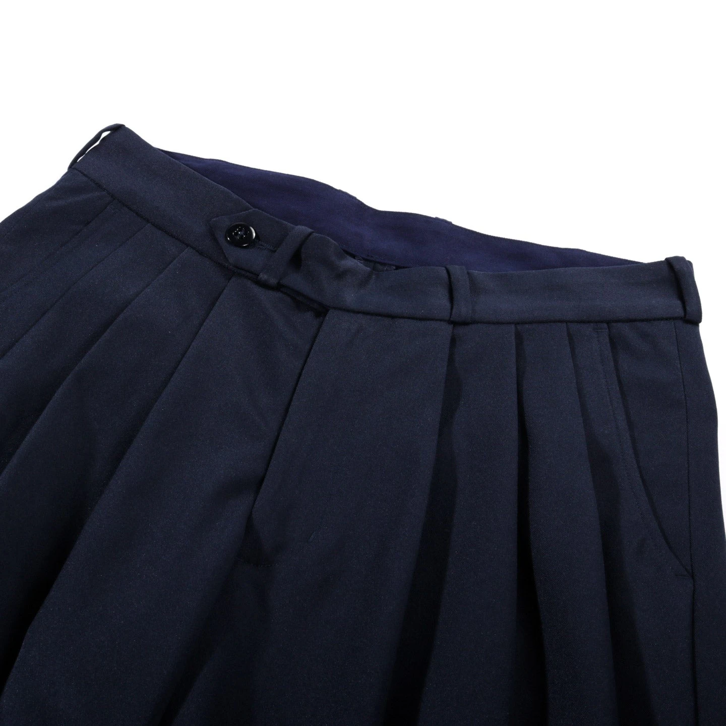 MONITALY TRIPLE TUCK WIDE PANTS NOVA STRETCH NAVY 3 MONITALY TRIPLE TUCK WIDE PANTS NOVA STRETCH NAVY - Image 3