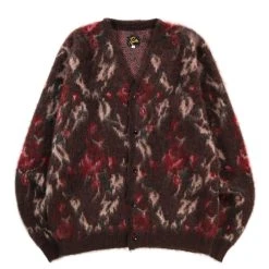 NEEDLES MOHAIR CARDIGAN ROSE DARK BROWN