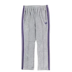 NEEDLES NARROW TRACK PANT VELOUR HEATHER GREY