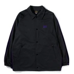 NEEDLES SIDE LINE COACH JACKET POLY SMOOTH BLACK