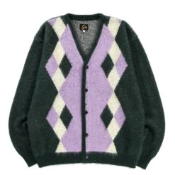 NEEDLES MOHAIR CARDIGAN DIAMOND GREEN