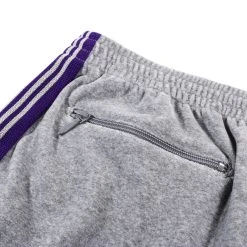 NEEDLES NARROW TRACK PANT VELOUR HEATHER GREY -N.HOOLYWOOD Shop n24 39c8af17 c7a8 4b79 9dda 59347b051ee9