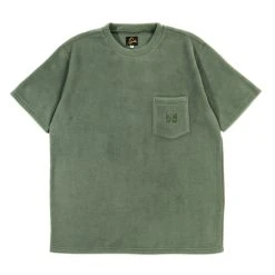 NEEDLES S/S CREW NECK TEE POLY FLEECE GREEN