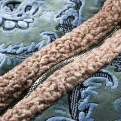 NEEDLES ZIPPED TIBETAN JACKET DAMASK VELVET JACQUARD BLUE GREY -N.HOOLYWOOD Shop n92 80e76ebe 9ff8 4aca 9f3a 15eb0709e1ec