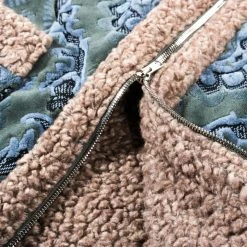 NEEDLES ZIPPED TIBETAN JACKET DAMASK VELVET JACQUARD BLUE GREY -N.HOOLYWOOD Shop n94 d64d5e66 48e1 4821 9f98 f43a41110308