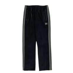 NEEDLES NARROW TRACK PANT VELOUR NAVY