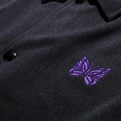 NEEDLES SIDE LINE COACH JACKET POLY SMOOTH BLACK -N.HOOLYWOOD Shop nd41 509030c0 7c17 4d0d 842c cdd46fc6675e