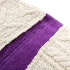 REBUILD BY NEEDLES FISHERMAN SWEATER NATURAL / PURPLE - L (A) -N.HOOLYWOOD Shop nla5