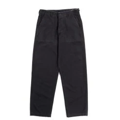 ORSLOW US ARMY FATIGUE PANTS BLACK STONEWASH REVERSE SATEEN