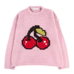 OUR LEGACY SONAR ROUNDNECK CANDY FLOSS CHERRY ACRYLIC