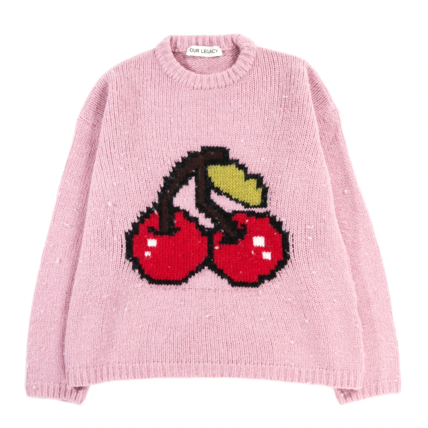 OUR LEGACY SONAR ROUNDNECK CANDY FLOSS CHERRY ACRYLIC 1 OUR LEGACY SONAR ROUNDNECK CANDY FLOSS CHERRY ACRYLIC