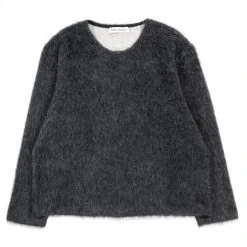 OUR LEGACY DOUBLE LOCK U NECK ASH GREY ALPACA