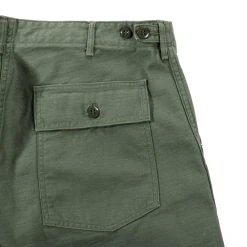 ORSLOW SLIM FIT FATIGUE PANTS GREEN REVERSE SATEEN -N.HOOLYWOOD Shop ord18