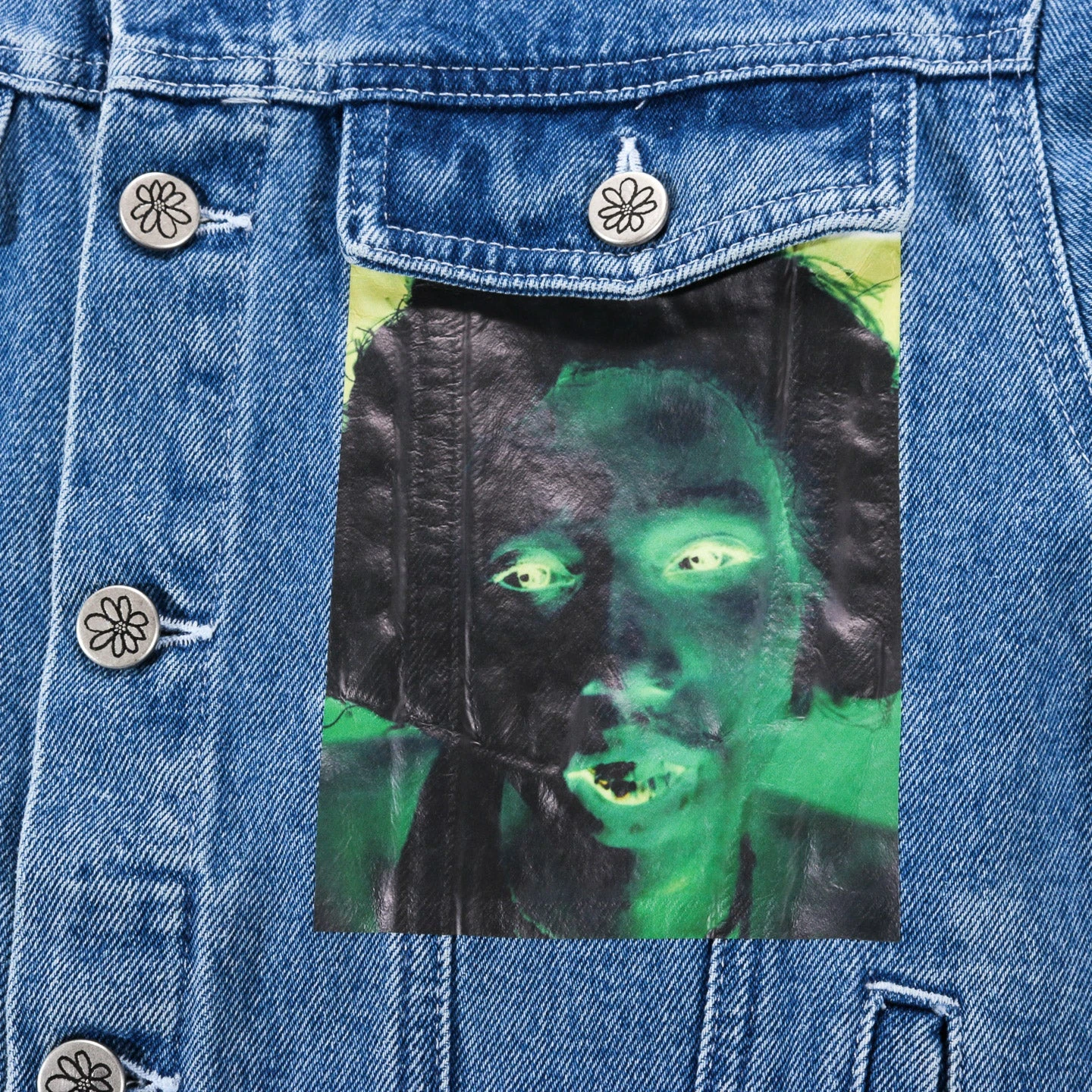 SKY HIGH FARM WORKWEAR QUIL LEMONS DENIM JACKET LIGHT BLUE 4 SKY HIGH FARM WORKWEAR QUIL LEMONS DENIM JACKET LIGHT BLUE - Image 4