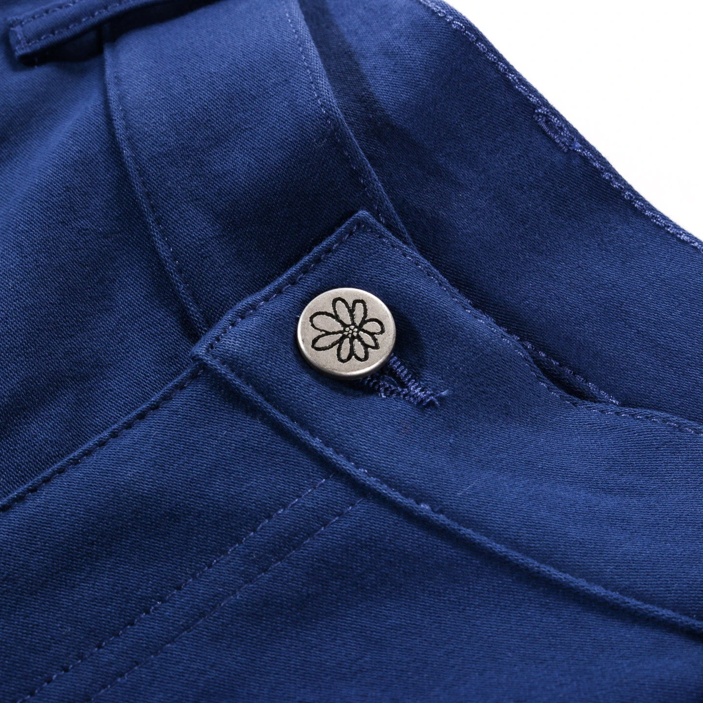 SKY HIGH FARM WORKWEAR SEQUIN EMBROIDERED FLOWERS WORKWEAR DOUBLE KNEE PANTS BLUE 4 SKY HIGH FARM WORKWEAR SEQUIN EMBROIDERED FLOWERS WORKWEAR DOUBLE KNEE PANTS BLUE - Image 4