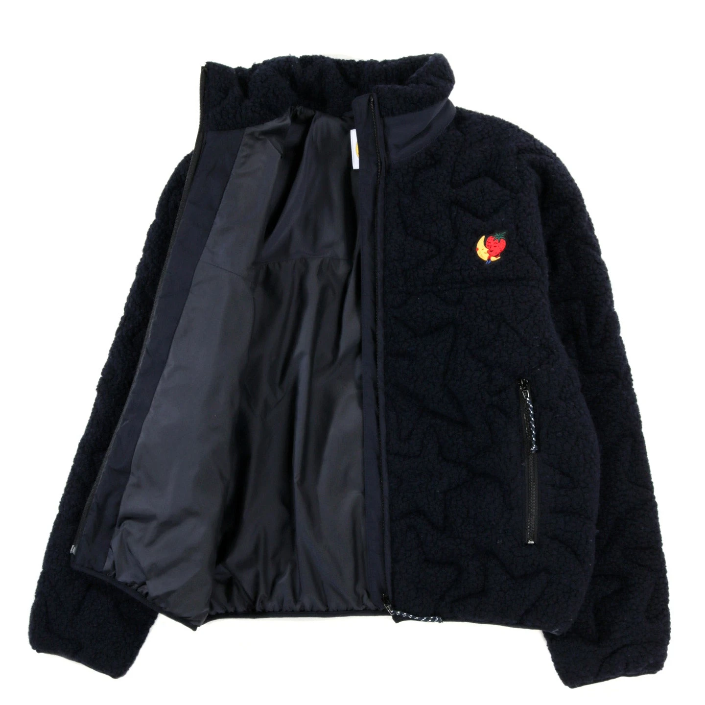 SKY HIGH FARM WORKWEAR QUILTED FLEECE ZIP JACKET NAVY 2 SKY HIGH FARM WORKWEAR QUILTED FLEECE ZIP JACKET NAVY - Image 2