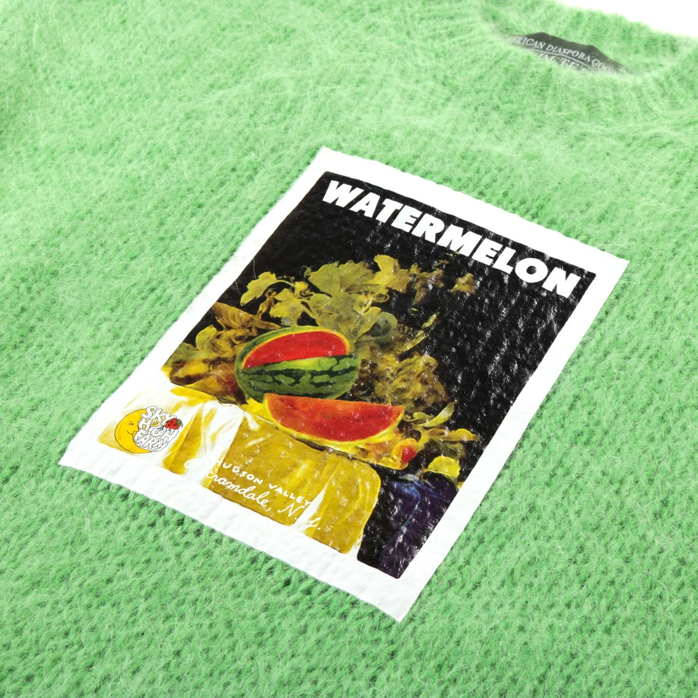 SKY HIGH FARM WORKWEAR DENIM TEARS MOHAIR PRINT SWEATER GREEN 4 SKY HIGH FARM WORKWEAR DENIM TEARS MOHAIR PRINT SWEATER GREEN - Image 4