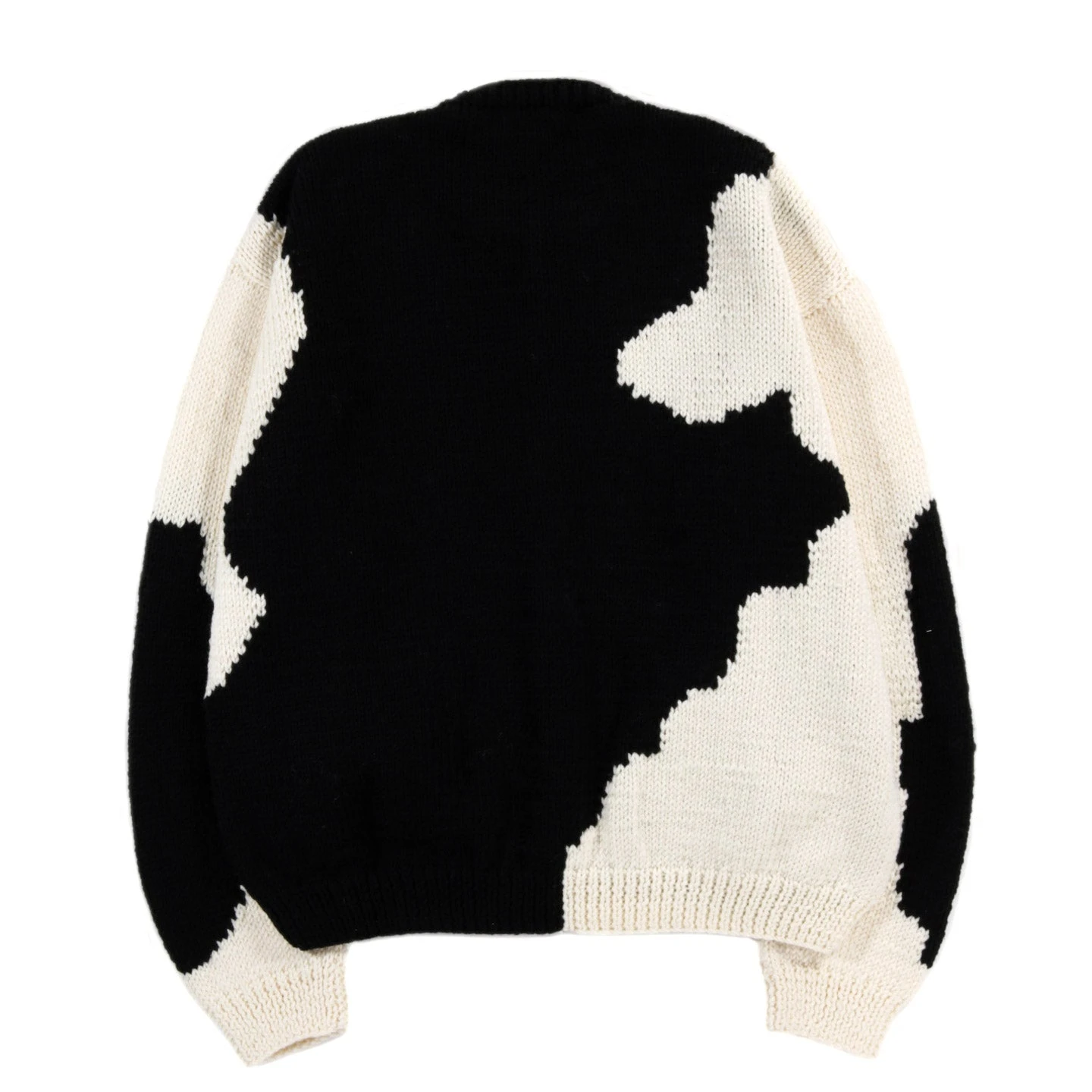 SKY HIGH FARM WORKWEAR HAND KNIT COW CARDIGAN BLACK AND WHITE 3 SKY HIGH FARM WORKWEAR HAND KNIT COW CARDIGAN BLACK AND WHITE - Image 3