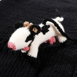 SKY HIGH FARM WORKWEAR HAND KNIT COW CARDIGAN BLACK AND WHITE 13 SKY HIGH FARM WORKWEAR HAND KNIT COW CARDIGAN BLACK AND WHITE -N.HOOLYWOOD Shop shf59