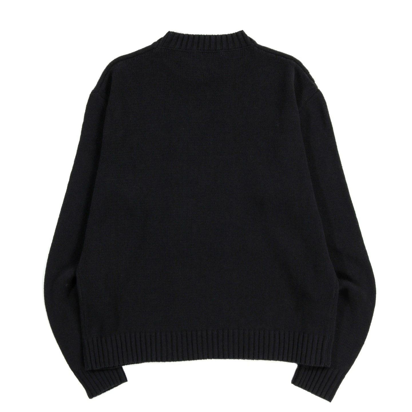 SKY HIGH FARM WORKWEAR RECYCLED COTTON INTARSIA SWEATER BLACK 2 SKY HIGH FARM WORKWEAR RECYCLED COTTON INTARSIA SWEATER BLACK - Image 2