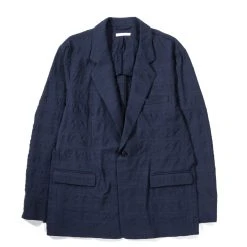 N.HOOLYWOOD Shop 15 S.K. MANOR HILL S.K.MANOR HILL JULIAN BLAZER NAVY BLUE PUCKERED