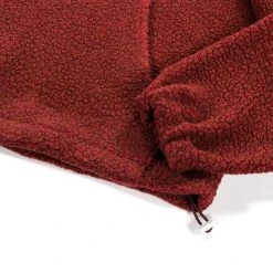 S.K. MANOR HILL HALF-ZIP FLEECE BROWN WOOL PILE MAGENTA SPECKLES -N.HOOLYWOOD Shop sk30