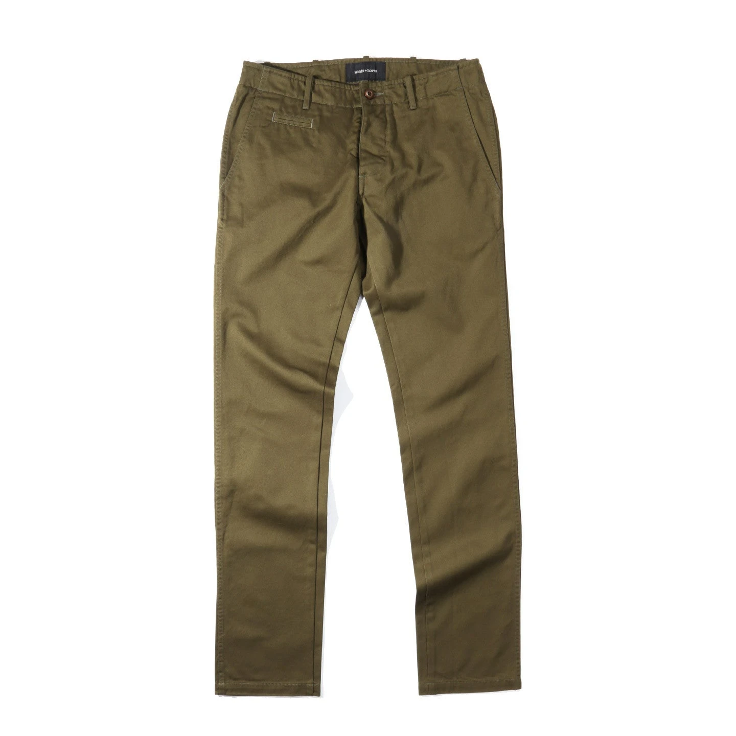 WINGS + HORNS WESTPOINT CHINO OLIVE 1 WINGS + HORNS WESTPOINT CHINO OLIVE