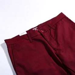 CARHARTT WIP SID PANT 'LAMAR' STRETCH TWILL CRANBERRY -N.HOOLYWOOD Shop wipd5 4427d0f2 6e13 48bd 84c1 ce170308f149