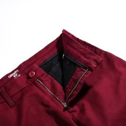 CARHARTT WIP SID PANT 'LAMAR' STRETCH TWILL CRANBERRY -N.HOOLYWOOD Shop wipd6 b1e649df 3049 46c8 a4c6 761f2e63a7bf
