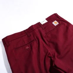 CARHARTT WIP SID PANT 'LAMAR' STRETCH TWILL CRANBERRY -N.HOOLYWOOD Shop wipd7 adabd287 6dee 45ca b043 fdcaf7d0be01
