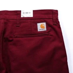 CARHARTT WIP SID PANT 'LAMAR' STRETCH TWILL CRANBERRY -N.HOOLYWOOD Shop wipd8 b8177006 473c 4b82 8a3c a2ea8f99818e