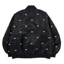 WTAPS TEAM JACKET BLACK NYLON EMB CROSSBONES -N.HOOLYWOOD Shop wt21