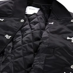 WTAPS TEAM JACKET BLACK NYLON EMB CROSSBONES -N.HOOLYWOOD Shop wtd17 e0a50e38 b4e6 44fe 9f3f e8e944acae7a
