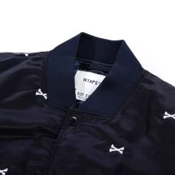 WTAPS TEAM JACKET NAVY NYLON EMB CROSSBONES -N.HOOLYWOOD Shop wtd9 f64f2357 97bb 4690 991c 68348523e3be