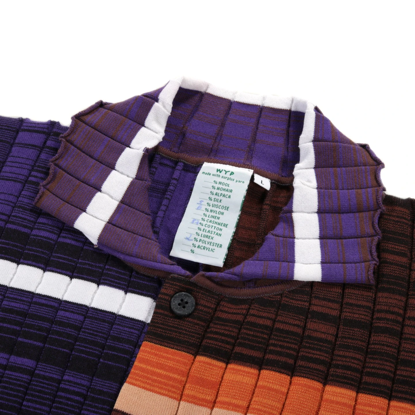 WASTE YARN PROJECT BIG RIBS LUKA SHIRT DARK MELANGE STRIPES - L (A) 3 WASTE YARN PROJECT BIG RIBS LUKA SHIRT DARK MELANGE STRIPES - L (A) - Image 3