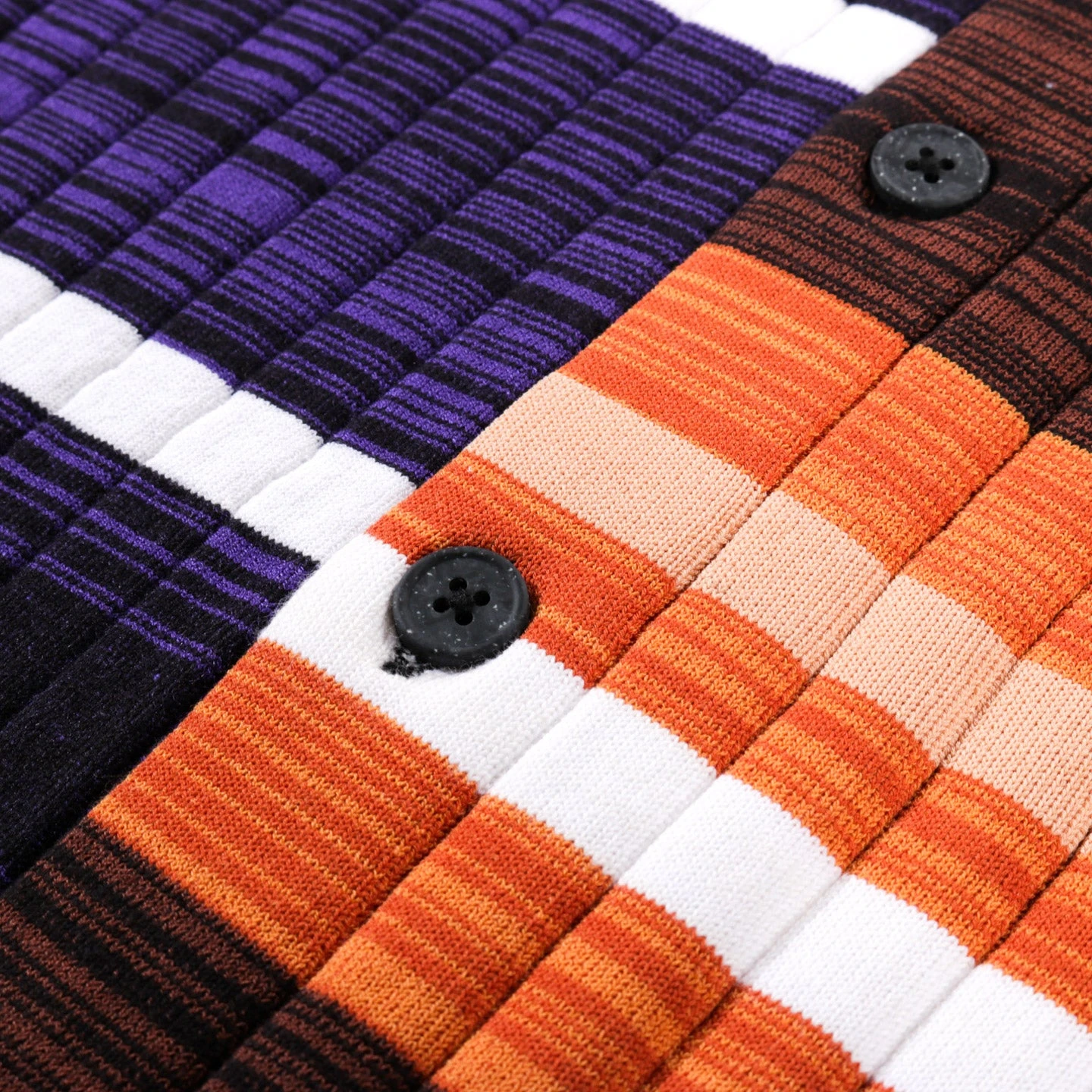 WASTE YARN PROJECT BIG RIBS LUKA SHIRT DARK MELANGE STRIPES - L (A) 4 WASTE YARN PROJECT BIG RIBS LUKA SHIRT DARK MELANGE STRIPES - L (A) - Image 4