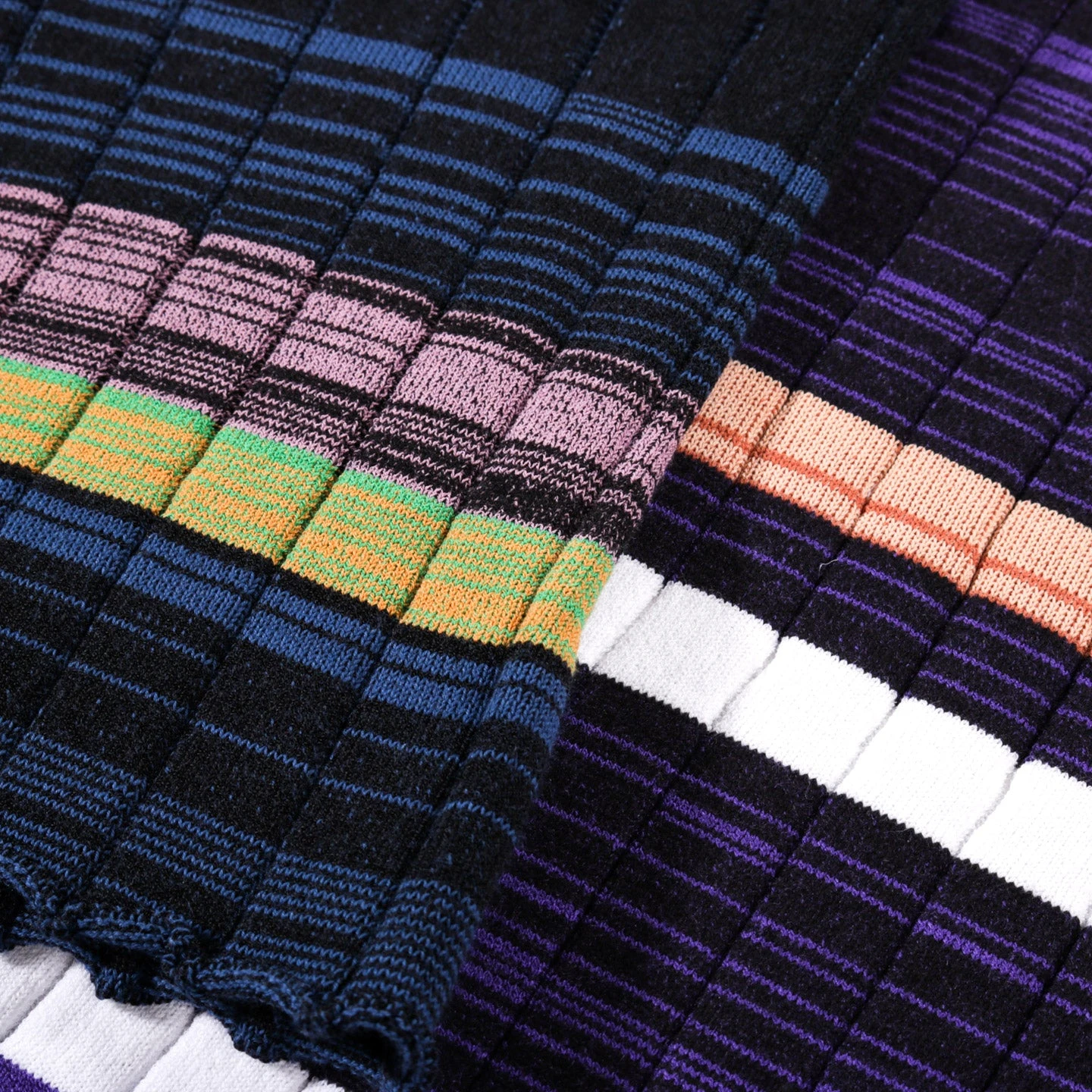 WASTE YARN PROJECT BIG RIBS LUKA SHIRT DARK MELANGE STRIPES - L (A) 6 WASTE YARN PROJECT BIG RIBS LUKA SHIRT DARK MELANGE STRIPES - L (A) - Image 6