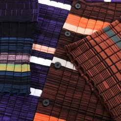 WASTE YARN PROJECT BIG RIBS LUKA SHIRT DARK MELANGE STRIPES - L (A) 15 WASTE YARN PROJECT BIG RIBS LUKA SHIRT DARK MELANGE STRIPES - L (A) -N.HOOLYWOOD Shop wyp104