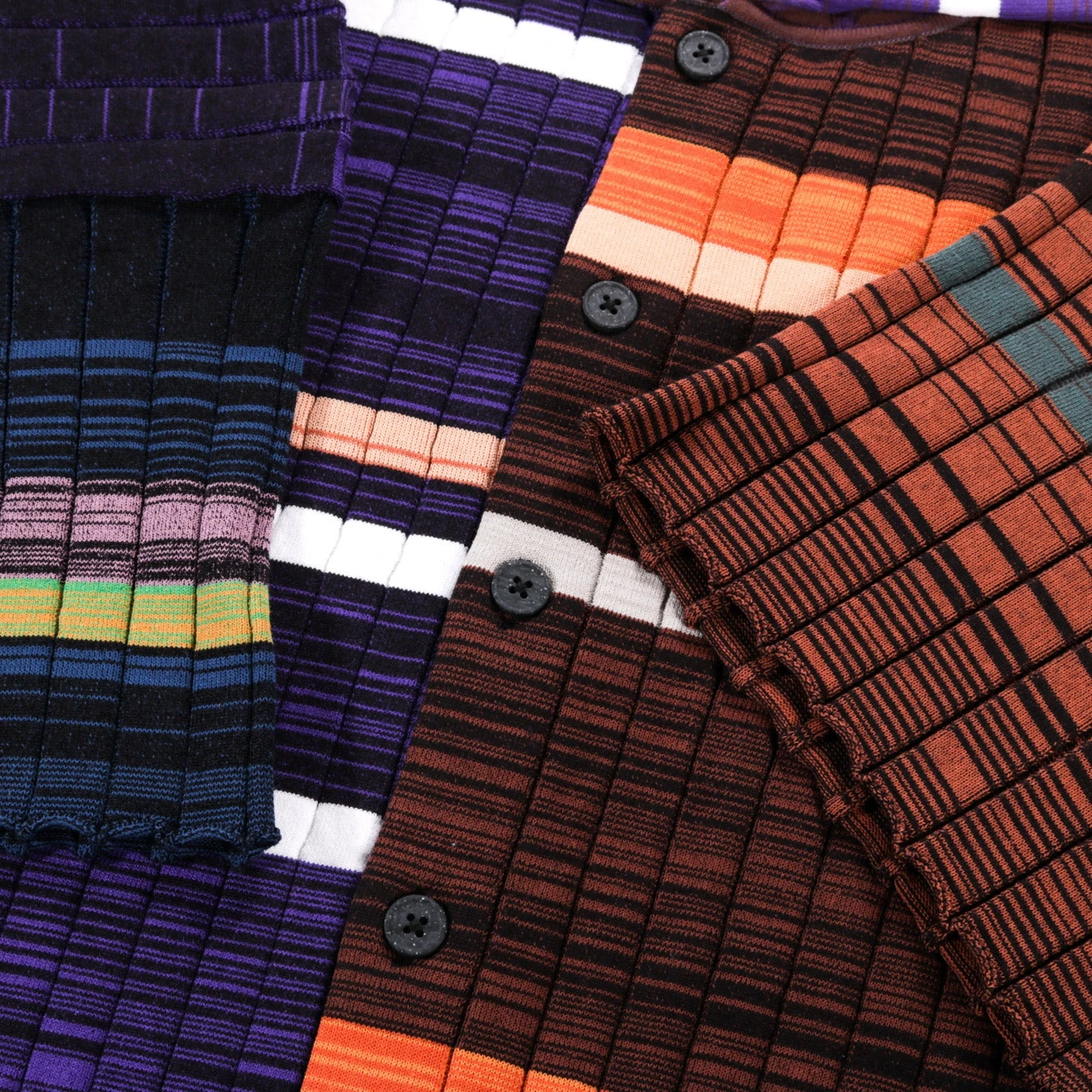 WASTE YARN PROJECT BIG RIBS LUKA SHIRT DARK MELANGE STRIPES - L (A) 7 WASTE YARN PROJECT BIG RIBS LUKA SHIRT DARK MELANGE STRIPES - L (A) - Image 7