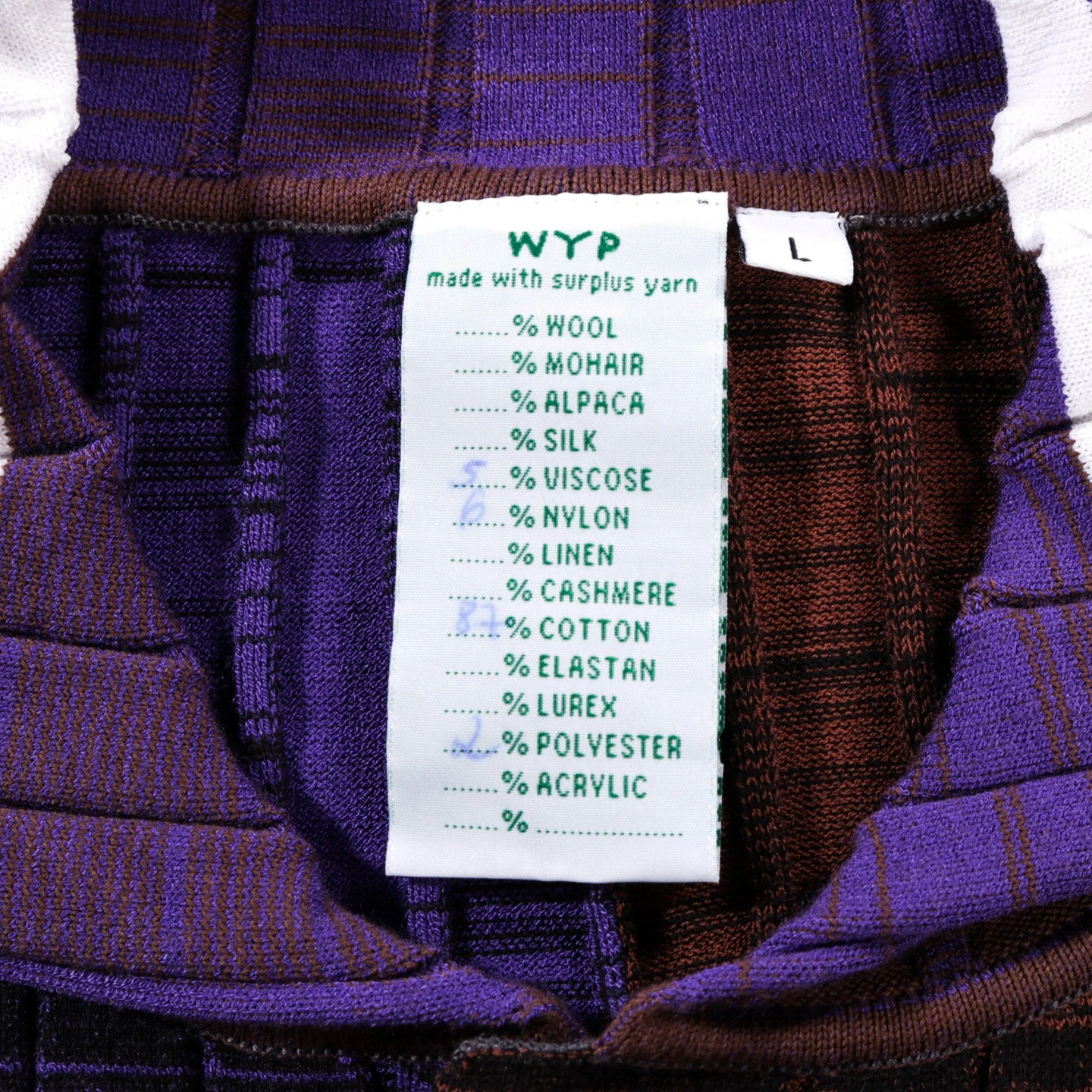 WASTE YARN PROJECT BIG RIBS LUKA SHIRT DARK MELANGE STRIPES - L (A) 8 WASTE YARN PROJECT BIG RIBS LUKA SHIRT DARK MELANGE STRIPES - L (A) - Image 8