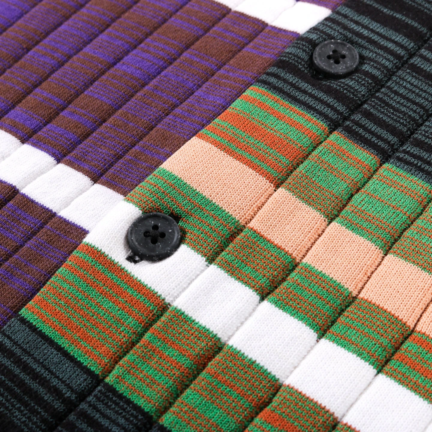 WASTE YARN PROJECT BIG RIBS LUKA SHIRT DARK MELANGE STRIPES - L (B) 4 WASTE YARN PROJECT BIG RIBS LUKA SHIRT DARK MELANGE STRIPES - L (B) - Image 4