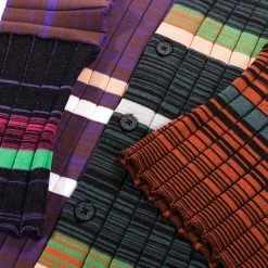 WASTE YARN PROJECT BIG RIBS LUKA SHIRT DARK MELANGE STRIPES - L (B) 15 WASTE YARN PROJECT BIG RIBS LUKA SHIRT DARK MELANGE STRIPES - L (B) -N.HOOLYWOOD Shop wyp112