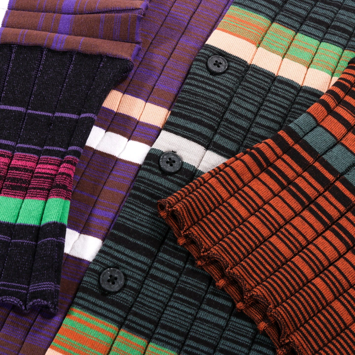 WASTE YARN PROJECT BIG RIBS LUKA SHIRT DARK MELANGE STRIPES - L (B) 7 WASTE YARN PROJECT BIG RIBS LUKA SHIRT DARK MELANGE STRIPES - L (B) - Image 7