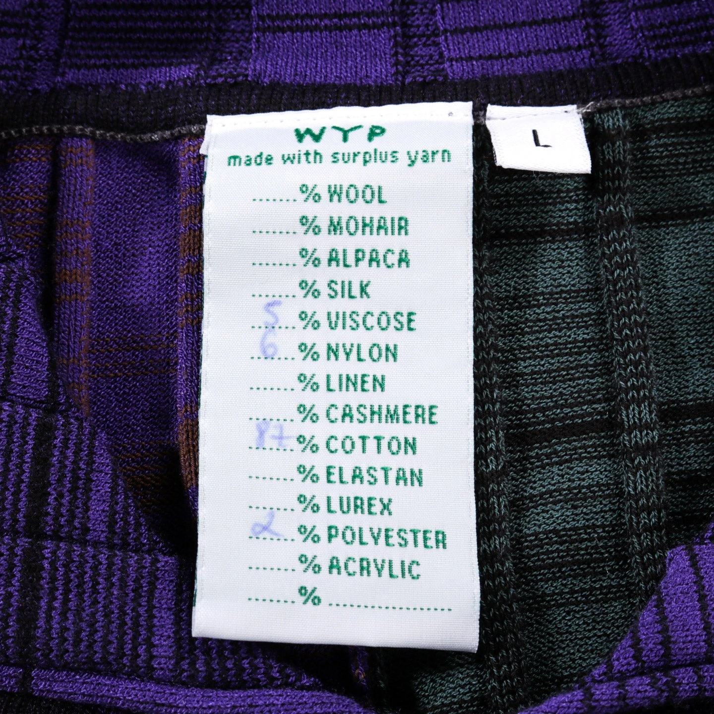 WASTE YARN PROJECT BIG RIBS LUKA SHIRT DARK MELANGE STRIPES - L (B) 8 WASTE YARN PROJECT BIG RIBS LUKA SHIRT DARK MELANGE STRIPES - L (B) - Image 8