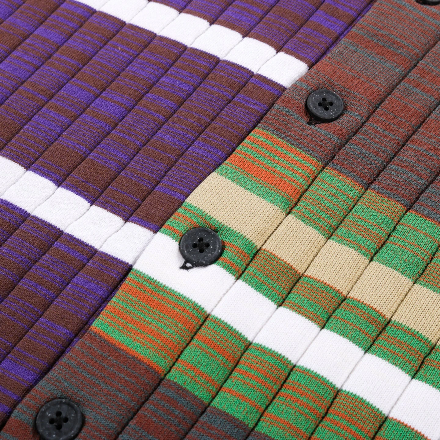 WASTE YARN PROJECT BIG RIBS LUKA SHIRT DARK MELANGE STRIPES - L (C) 4 WASTE YARN PROJECT BIG RIBS LUKA SHIRT DARK MELANGE STRIPES - L (C) - Image 4