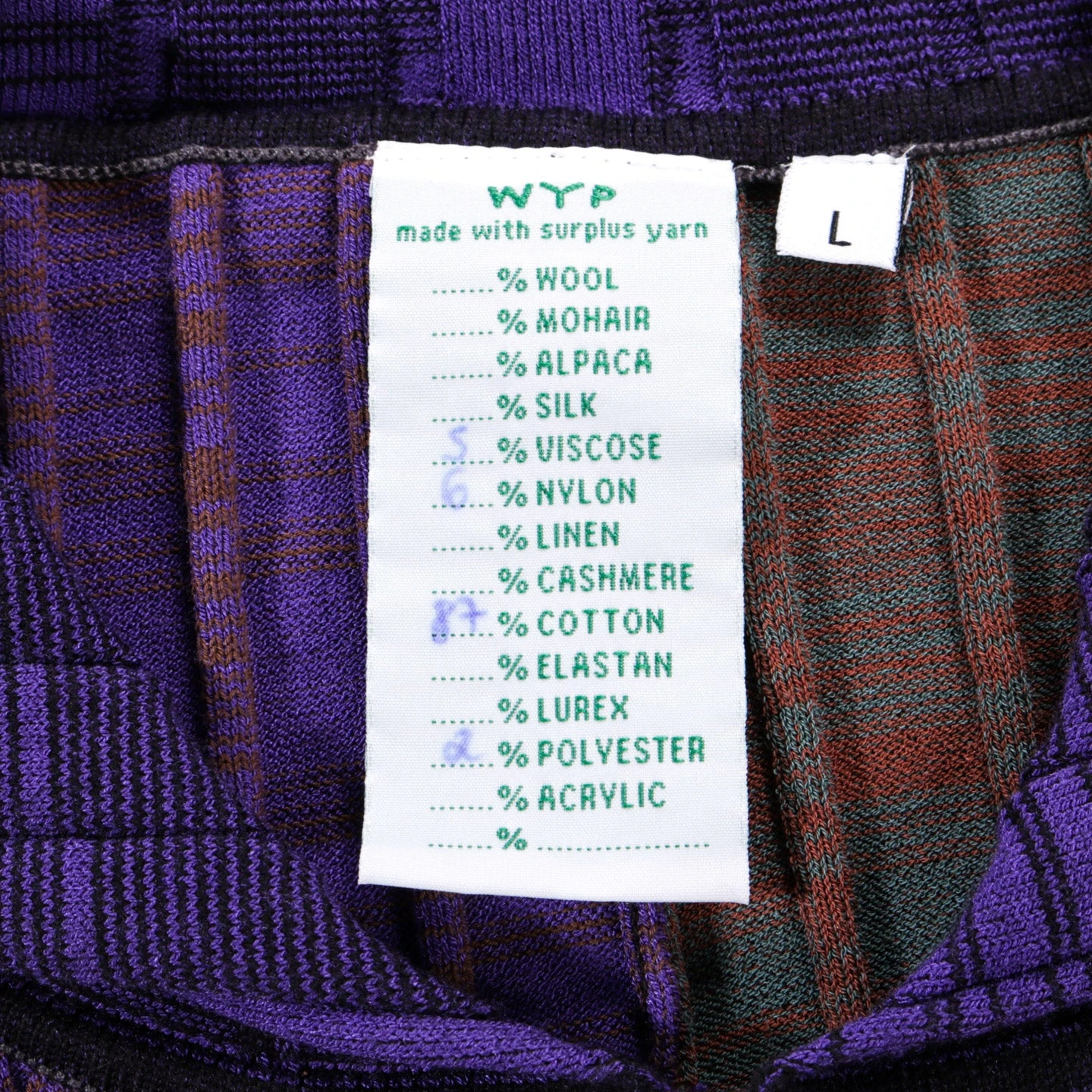 WASTE YARN PROJECT BIG RIBS LUKA SHIRT DARK MELANGE STRIPES - L (C) 8 WASTE YARN PROJECT BIG RIBS LUKA SHIRT DARK MELANGE STRIPES - L (C) - Image 8