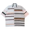 WASTE YARN PROJECT BIG RIBS LUKA SHIRT LIGHT MELANGE STRIPES - L (A)