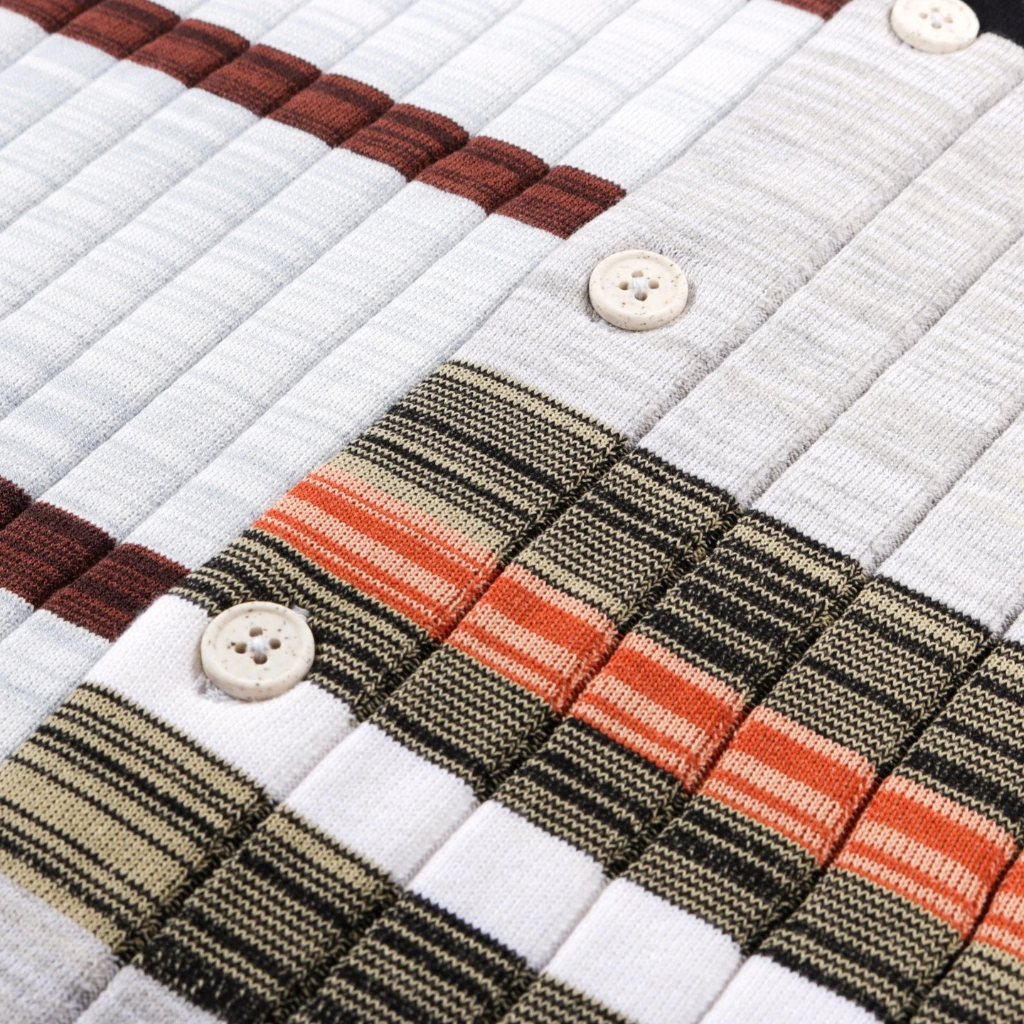 WASTE YARN PROJECT BIG RIBS LUKA SHIRT LIGHT MELANGE STRIPES - L (A) 4 WASTE YARN PROJECT BIG RIBS LUKA SHIRT LIGHT MELANGE STRIPES - L (A) - Image 4