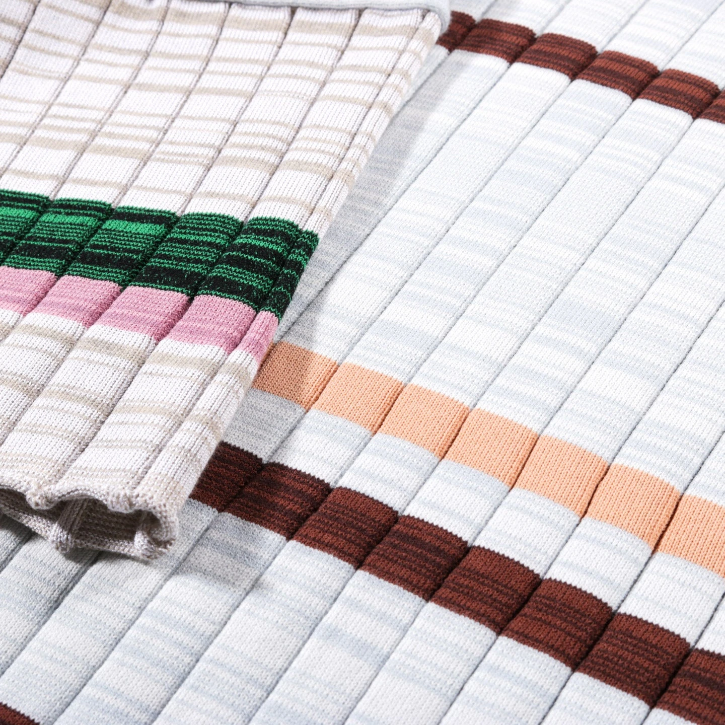 WASTE YARN PROJECT BIG RIBS LUKA SHIRT LIGHT MELANGE STRIPES - L (A) 6 WASTE YARN PROJECT BIG RIBS LUKA SHIRT LIGHT MELANGE STRIPES - L (A) - Image 6